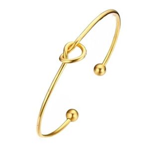 Gold knot cuff Bangle